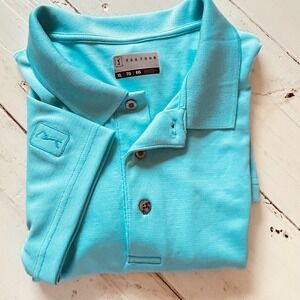 PGA Tour Golf Polo Shirt Mens XL Blue Performance Moisture‎ Wicking Logo